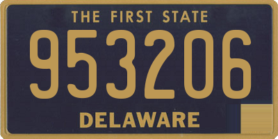 DE license plate 953206