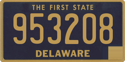DE license plate 953208