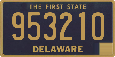 DE license plate 953210