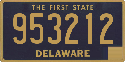 DE license plate 953212