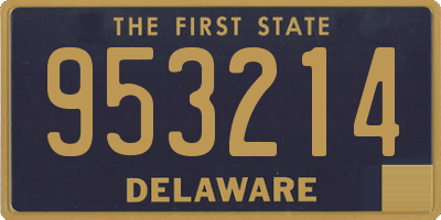 DE license plate 953214