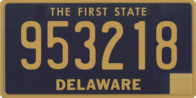 DE license plate 953218
