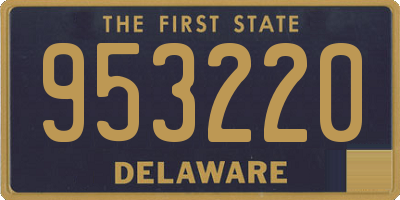 DE license plate 953220
