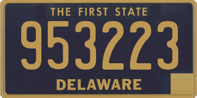 DE license plate 953223