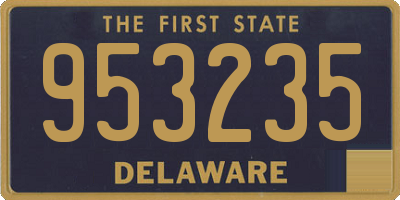 DE license plate 953235