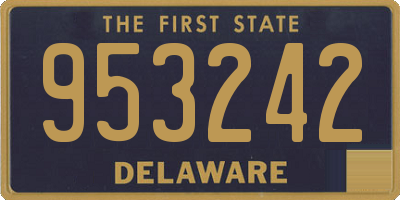 DE license plate 953242
