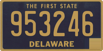 DE license plate 953246