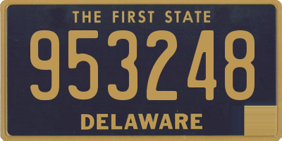 DE license plate 953248