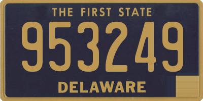 DE license plate 953249
