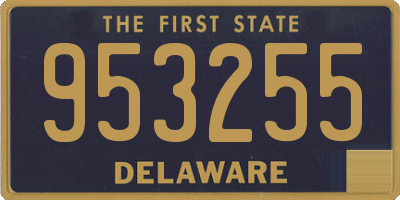 DE license plate 953255