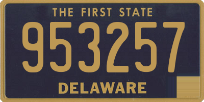 DE license plate 953257