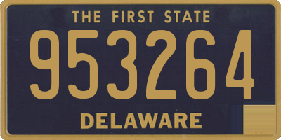 DE license plate 953264