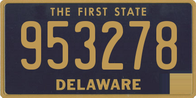 DE license plate 953278