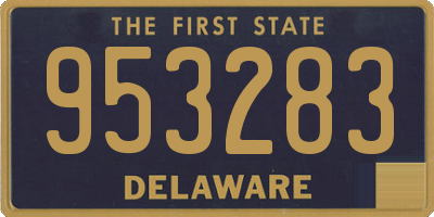 DE license plate 953283