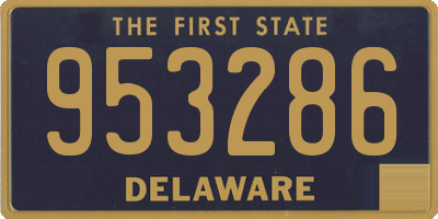 DE license plate 953286