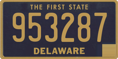 DE license plate 953287