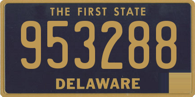 DE license plate 953288