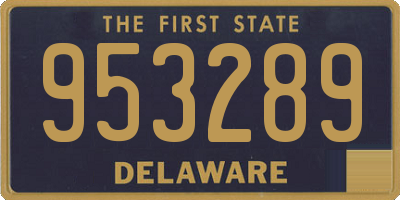 DE license plate 953289