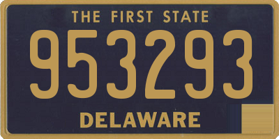 DE license plate 953293