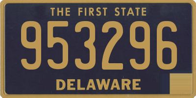 DE license plate 953296