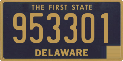 DE license plate 953301