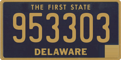 DE license plate 953303