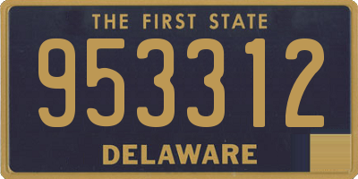 DE license plate 953312