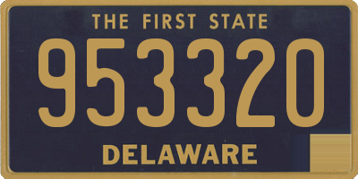 DE license plate 953320