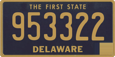 DE license plate 953322
