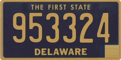 DE license plate 953324