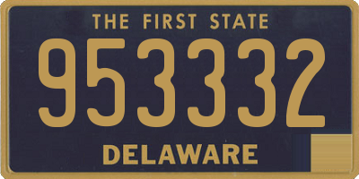 DE license plate 953332