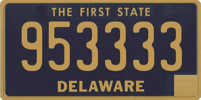 DE license plate 953333