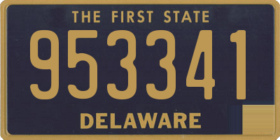 DE license plate 953341