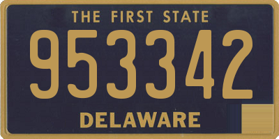 DE license plate 953342