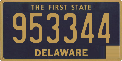 DE license plate 953344