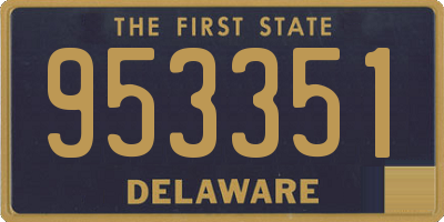 DE license plate 953351