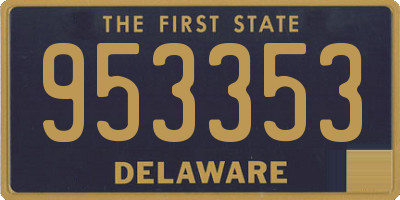 DE license plate 953353