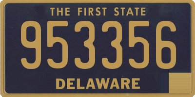 DE license plate 953356