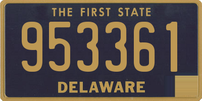 DE license plate 953361