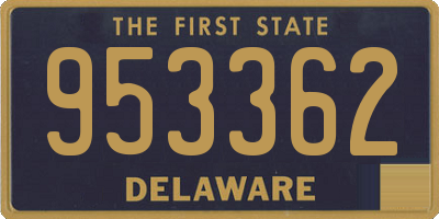 DE license plate 953362
