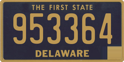 DE license plate 953364