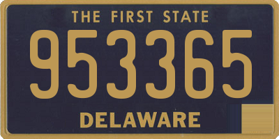 DE license plate 953365