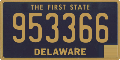 DE license plate 953366