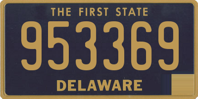 DE license plate 953369