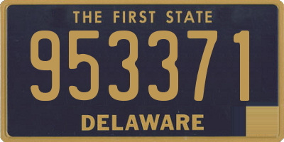 DE license plate 953371