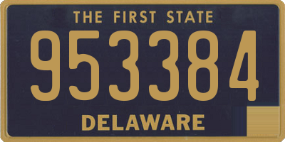 DE license plate 953384