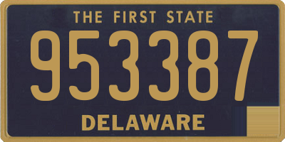 DE license plate 953387