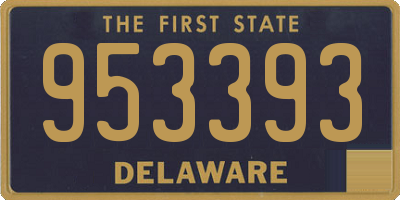 DE license plate 953393