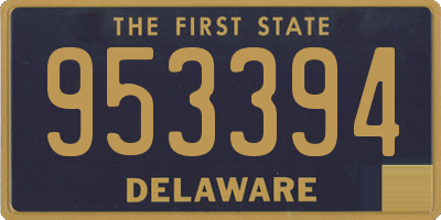 DE license plate 953394