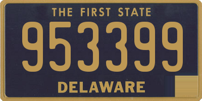 DE license plate 953399
